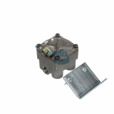 BENDIX Valve, Relay, Brake, R-12Dc, W/ Biased Double Check, 4 Psi, 4 Vertical Delivery Ports, 1/2 800477
